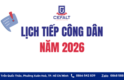 THÔNG BÁO LỊCH TIẾP CÔNG DÂN NĂM 2026