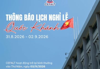 THÔNG BÁO LỊCH NGHỈ LỄ QUỐC KHÁNH 2/9