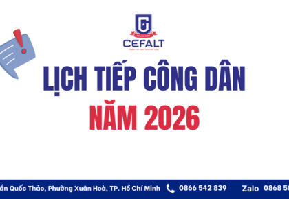 THÔNG BÁO LỊCH TIẾP CÔNG DÂN NĂM 2026